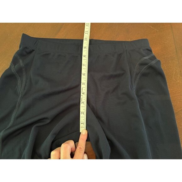 Nike NWT Dri-Fit Navy Blue Wide Leg Cropped Workout Pants Capri Y2K Size Small - Picture 10 of 12